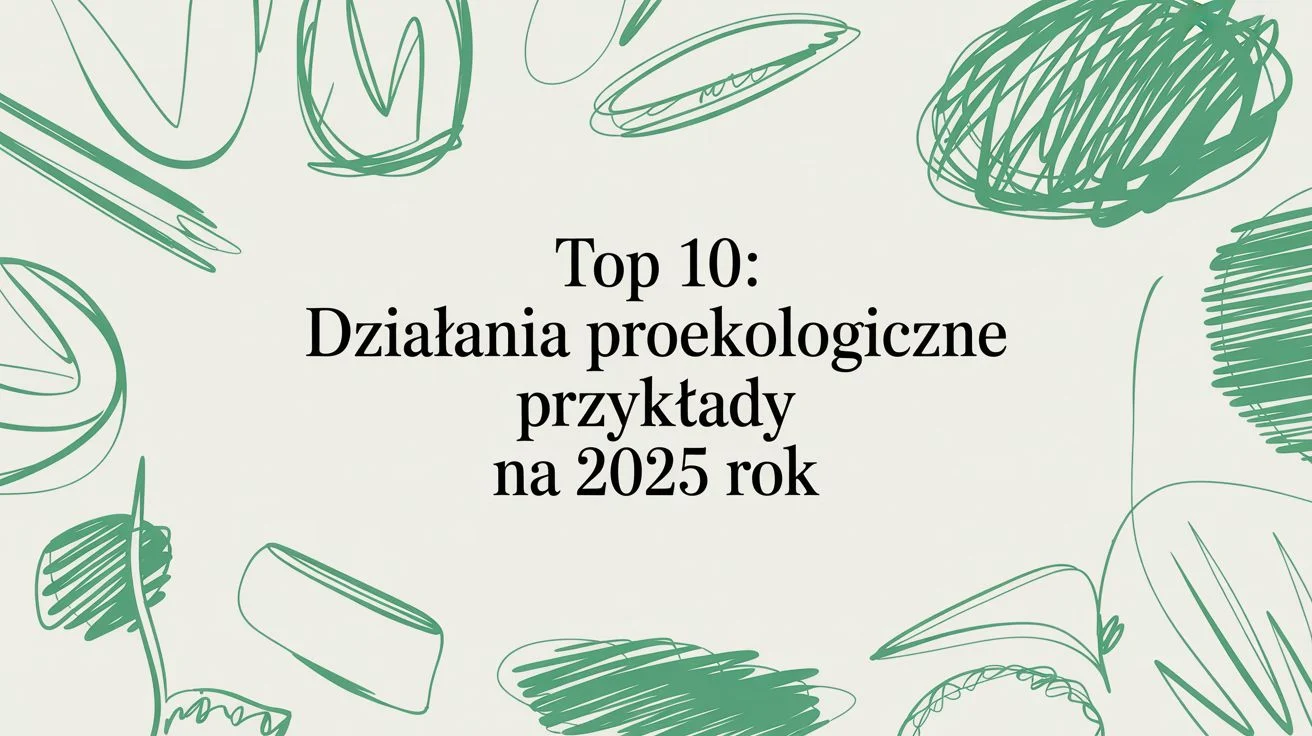 Działania proekologiczne - 10 przykładów na co dzień