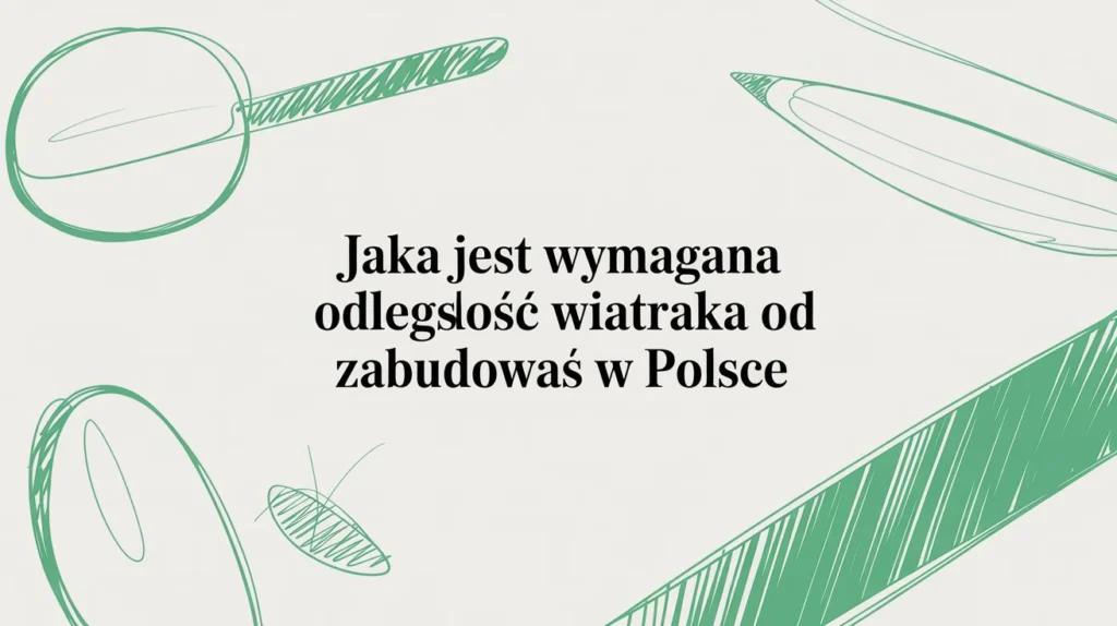Jaka jest wymagana odległość wiatraka od zabudowań w Polsce