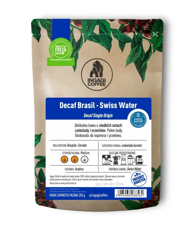 Kawa bezkofeinowa Decaf Brasil - Swiss Water