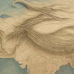 Ilustracja hero przedstawia A dramatic paleogeographic reconstruction distant w minimalistycznej, klarownej formie redakcyjnej.