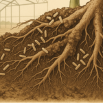 Ilustracja hero przedstawia Close-up scientific image of plant w minimalistycznej, klarownej formie redakcyjnej.