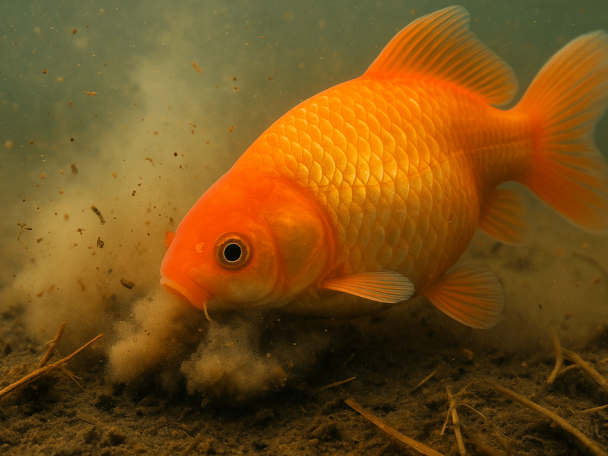 Ilustracja sekcji 1 pokazuje Close-up of a large goldfish i najwazniejsze zaleznosci tematu.