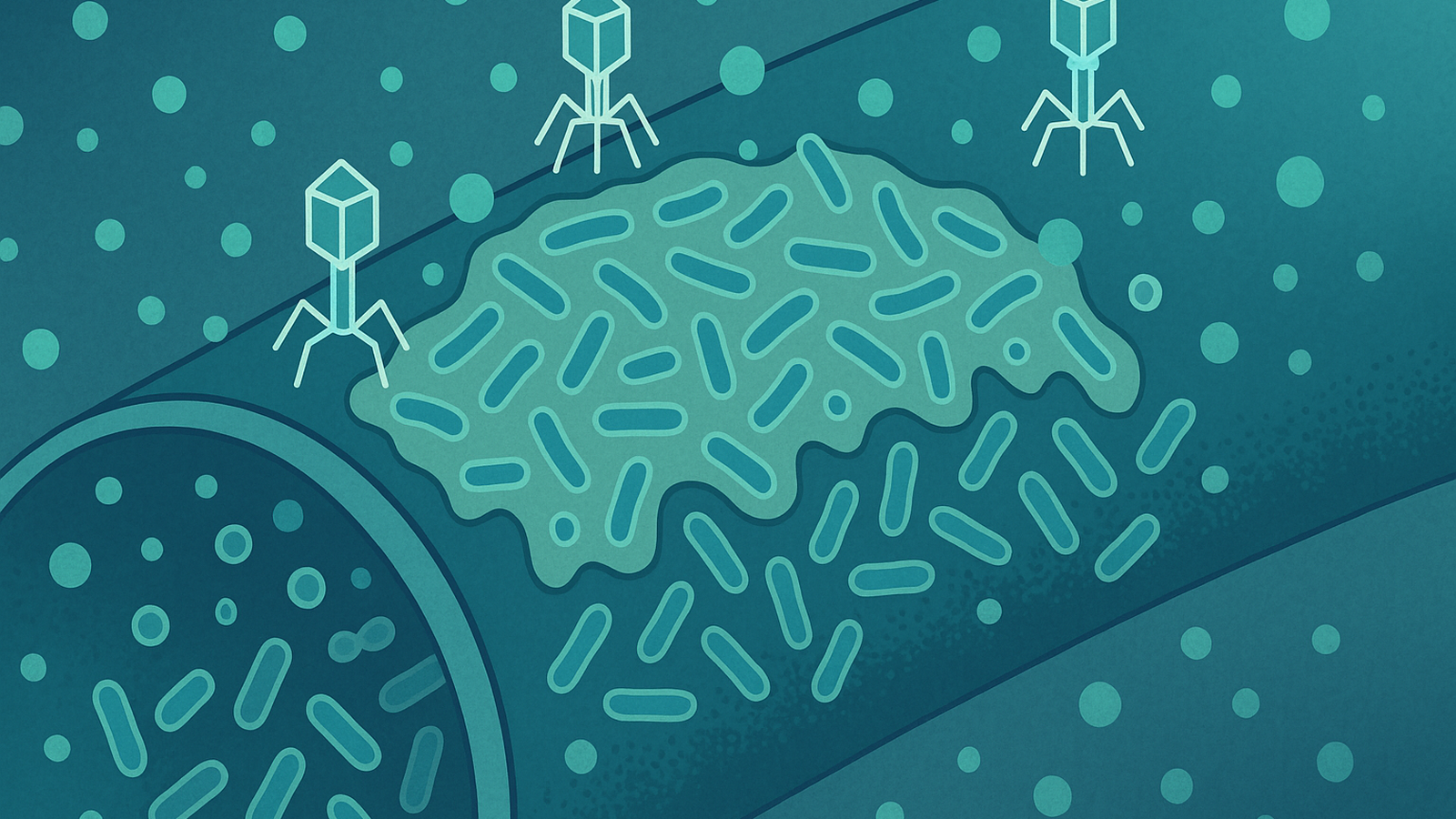 Ilustracja hero przedstawia Close-up conceptual image of nanoplastic w minimalistycznej, klarownej formie redakcyjnej.