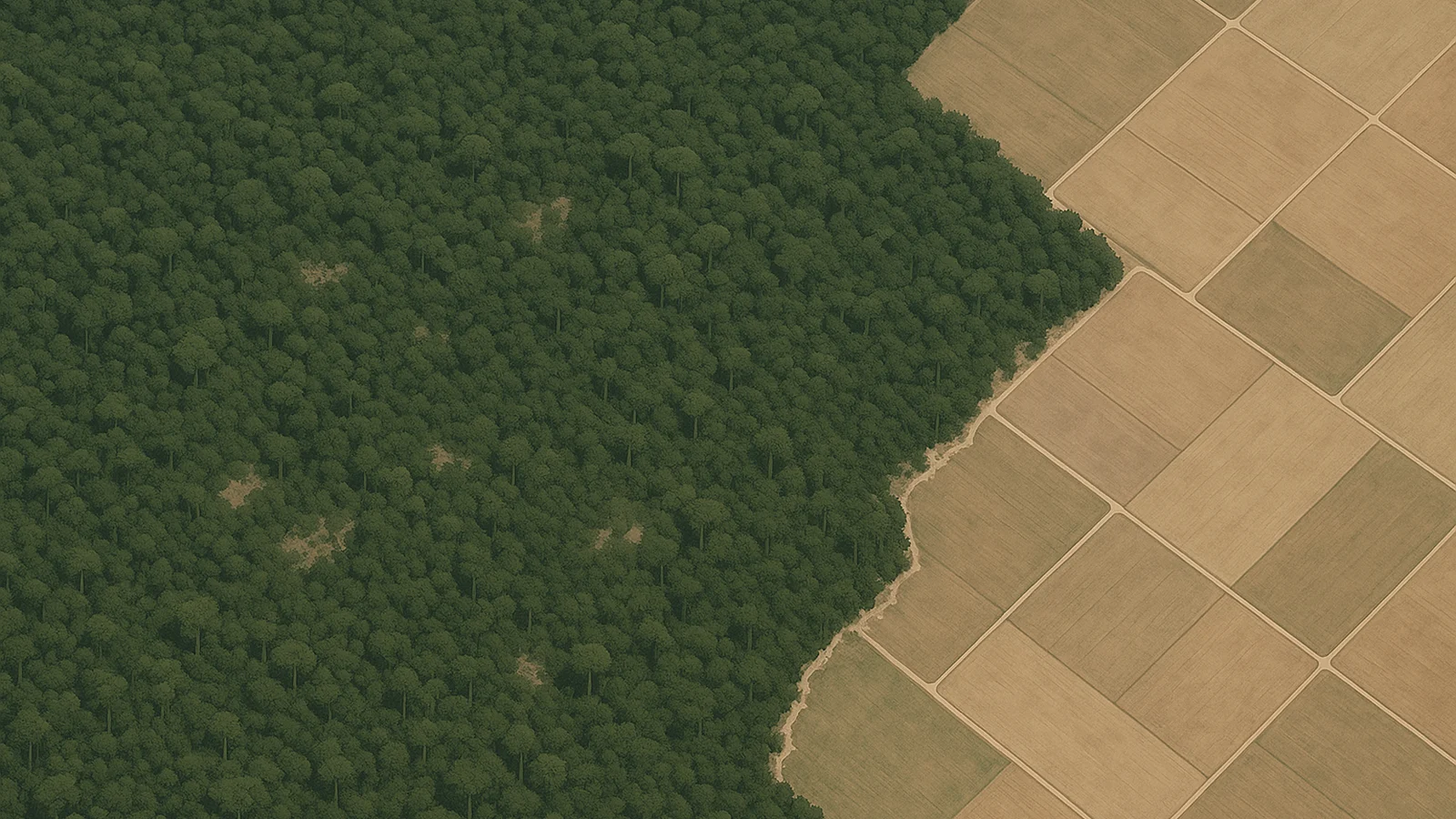 Ilustracja hero przedstawia Aerial satellite-style image of intact w minimalistycznej, klarownej formie redakcyjnej.