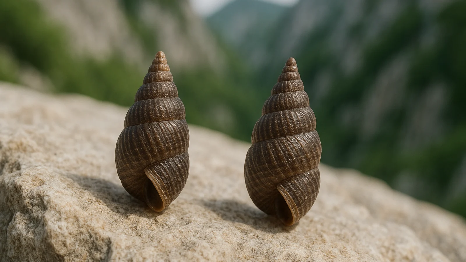 Ilustracja hero przedstawia Close-up of two tiny cone-shaped w minimalistycznej, klarownej formie redakcyjnej.