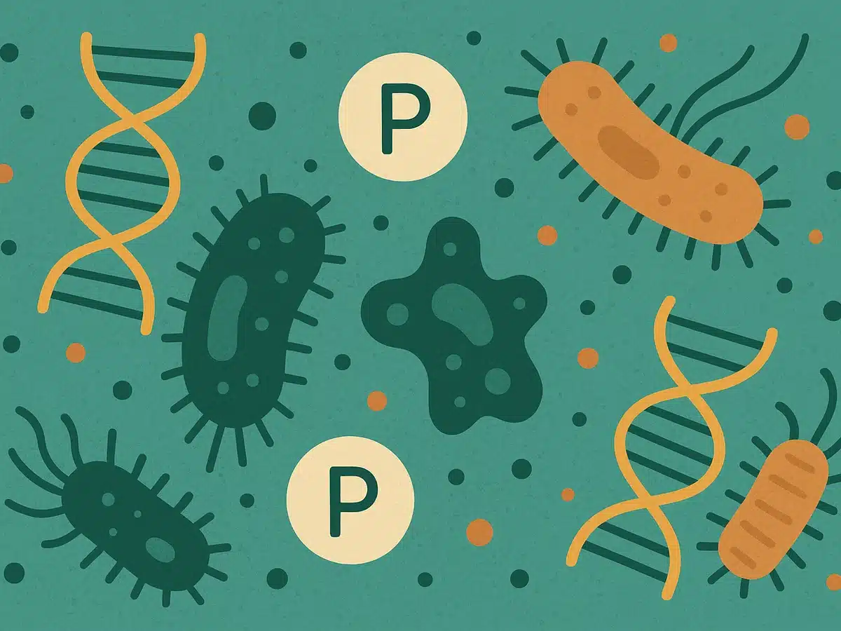 Ilustracja sekcji 1 pokazuje Microscopic view of soil microbes i najwazniejsze zaleznosci tematu.