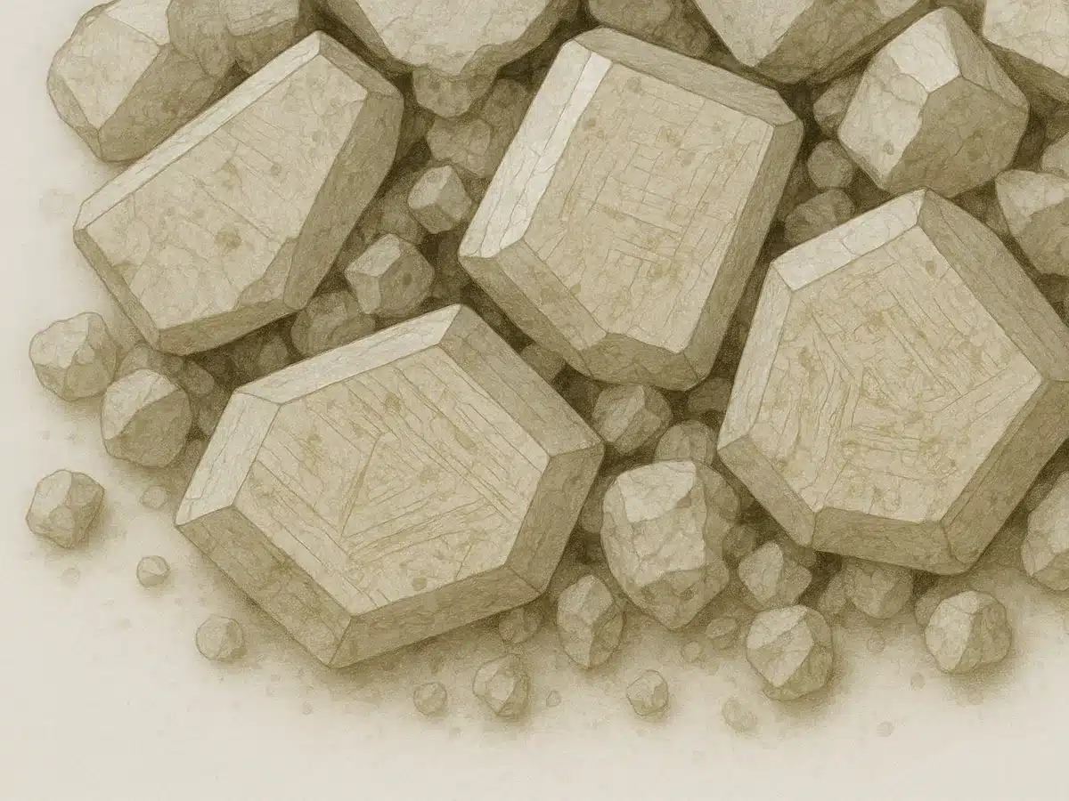 Ilustracja sekcji 1 pokazuje Close-up photomicrograph of sanidine crystals i najwazniejsze zaleznosci tematu.