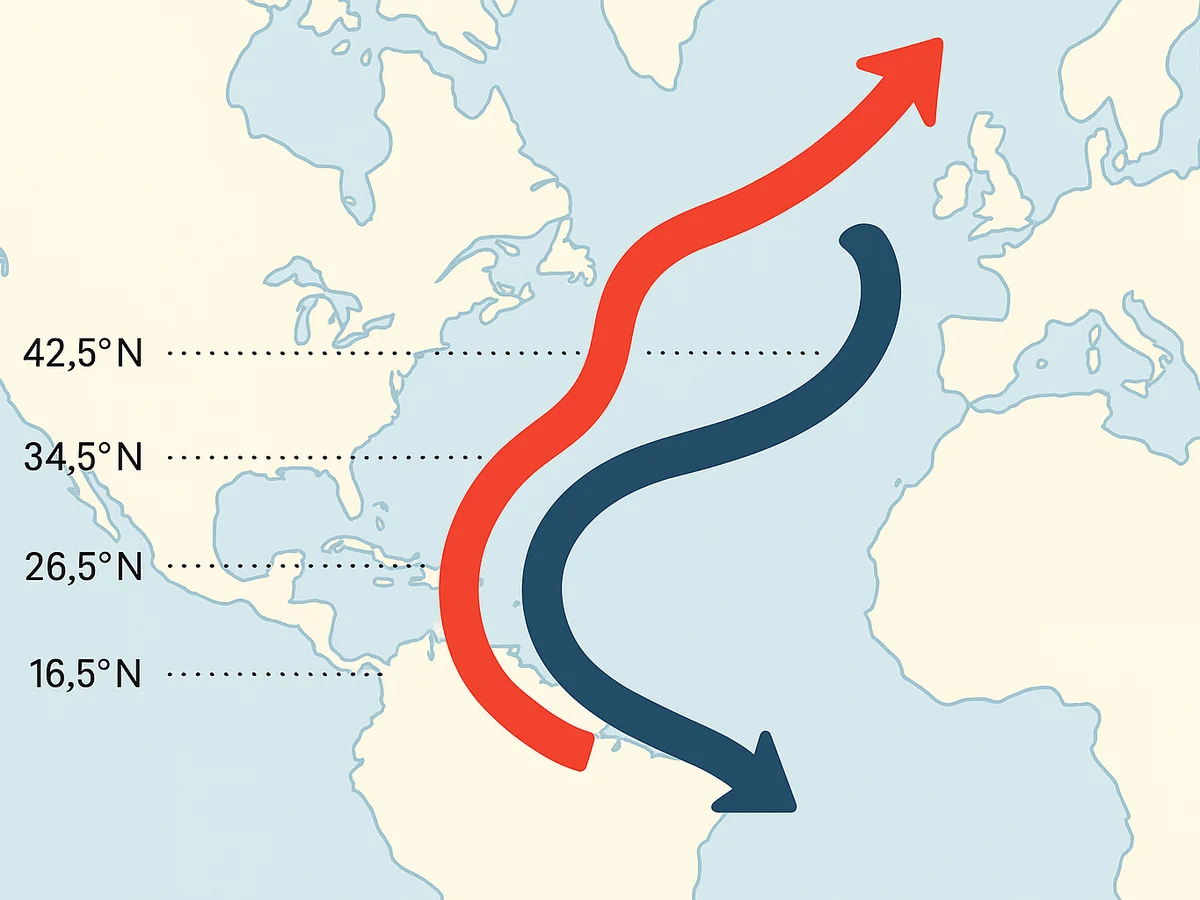 Ilustracja sekcji 2 pokazuje Map diagram illustrating meridional overturning i najwazniejsze zaleznosci tematu.