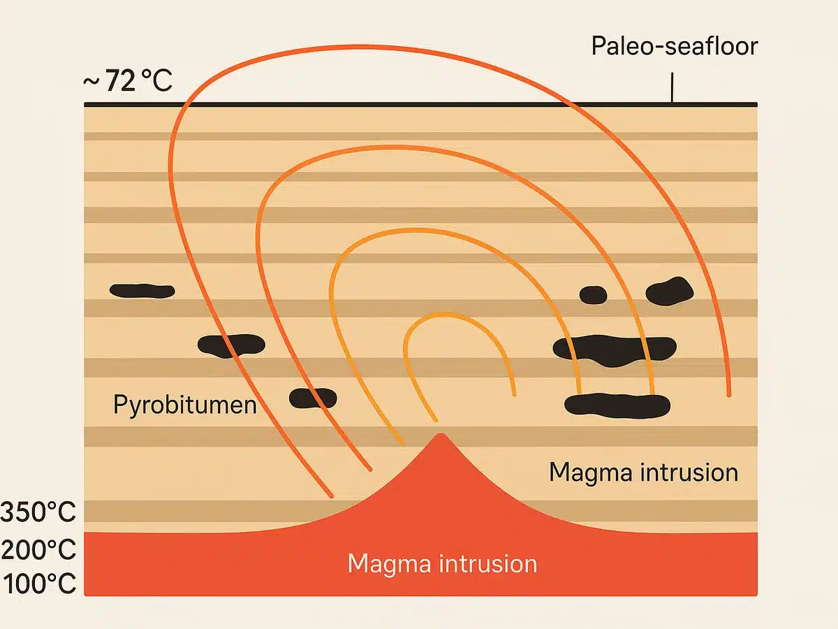 Ilustracja sekcji 2 pokazuje Thermal gradient diagram showing temperatures i najwazniejsze zaleznosci tematu.