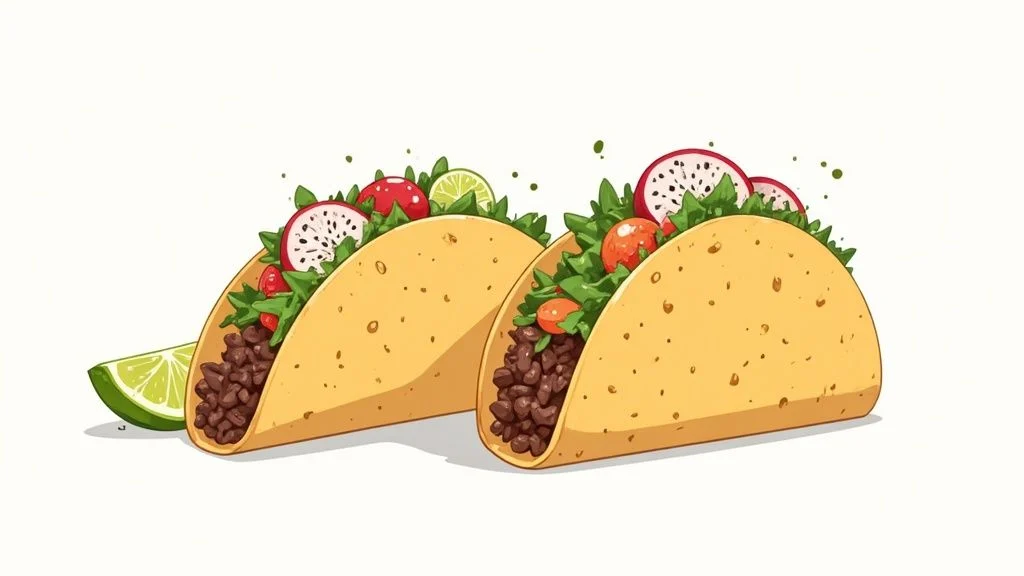 Tacosy z jackfruitem i czarną fasolą