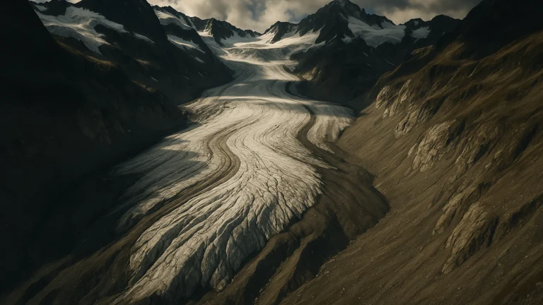 Ilustracja hero przedstawia Aerial view of Swiss Alpine w minimalistycznej, klarownej formie redakcyjnej.