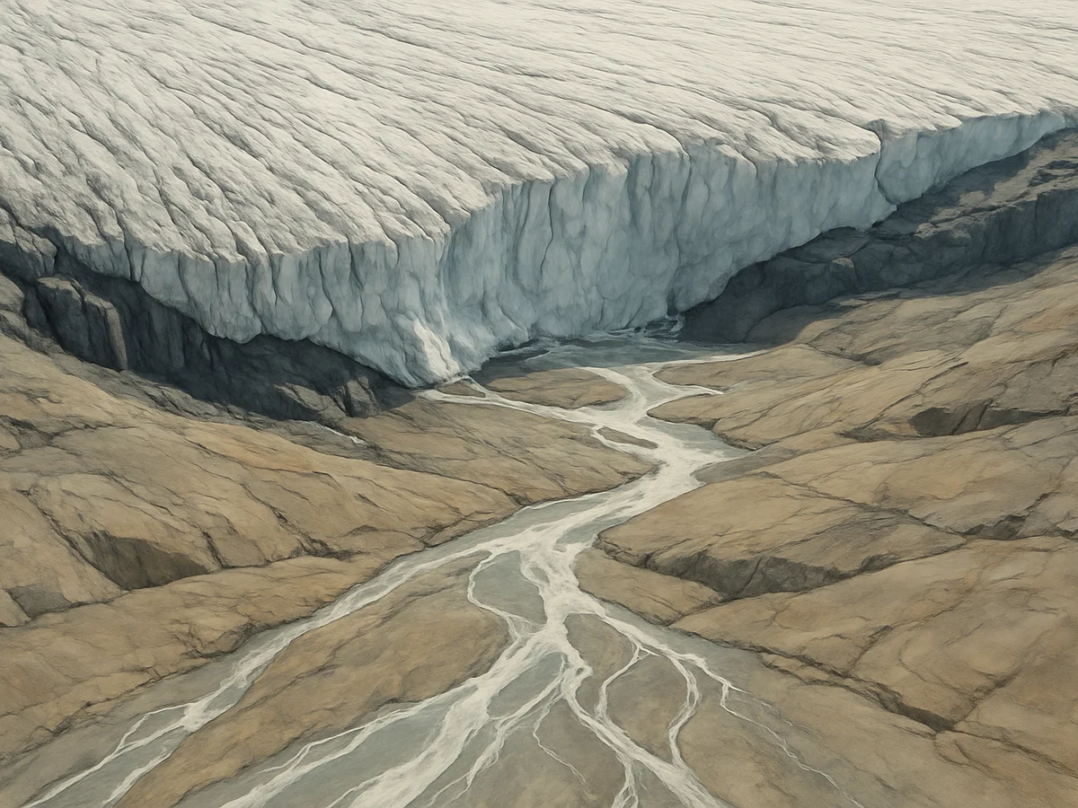 Ilustracja sekcji 1 pokazuje Close-up of a receding glacier i najwazniejsze zaleznosci tematu.
