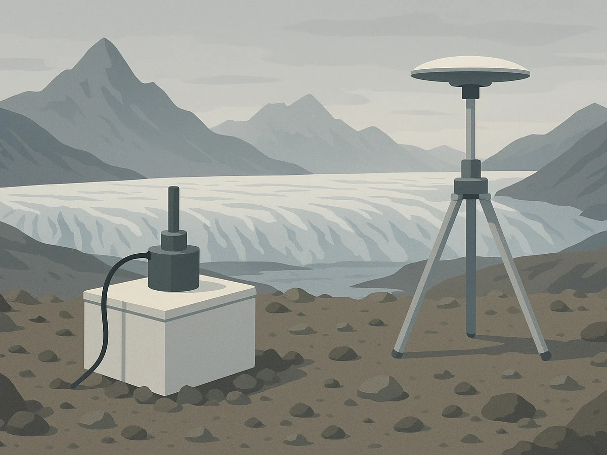 Ilustracja sekcji 2 pokazuje Close-up image of seismometer and i najwazniejsze zaleznosci tematu.